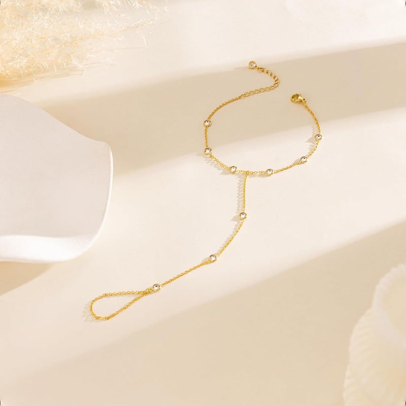 MBW Gold Bracelets for Women Trendy, Dainty 14K Gold Plated Bracelet Stack Beaded Chain Bracelet Set Thin Small Cute Paperclip Bracelets Fashion Waterproof Jewelry Gift Gold Accessories for Women - Image 5